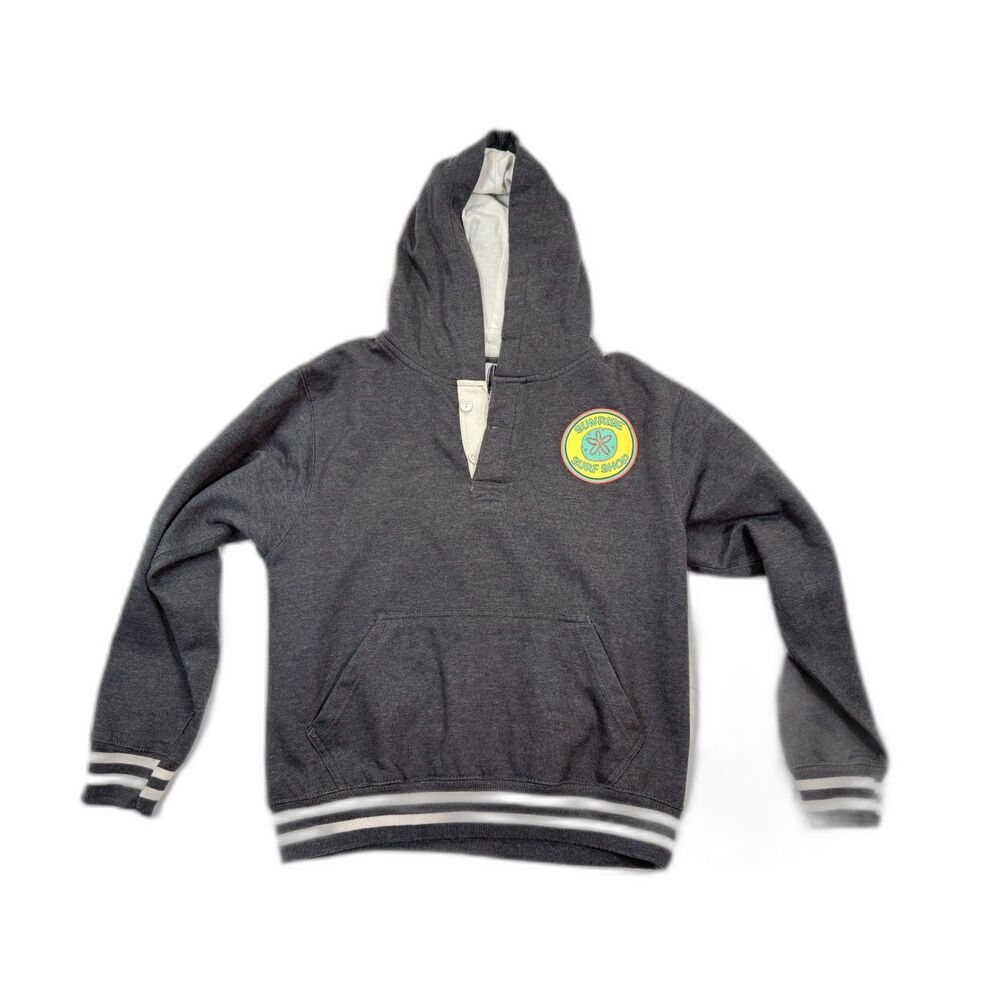 ESY Surf Co Sunrise Surf Shop Hoodie Mens Small Gray Jacksonville Beach Florida